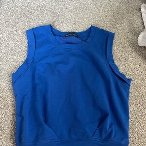 Blue Sleeveless Top